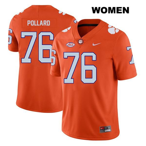 Women's Clemson Tigers #76 Sean Pollard Stitched Orange Legend Authentic Nike NCAA College Football Jersey HMD7846KM